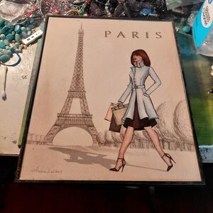 Target Paris Fashion Art Print - Brown, Cream, Black